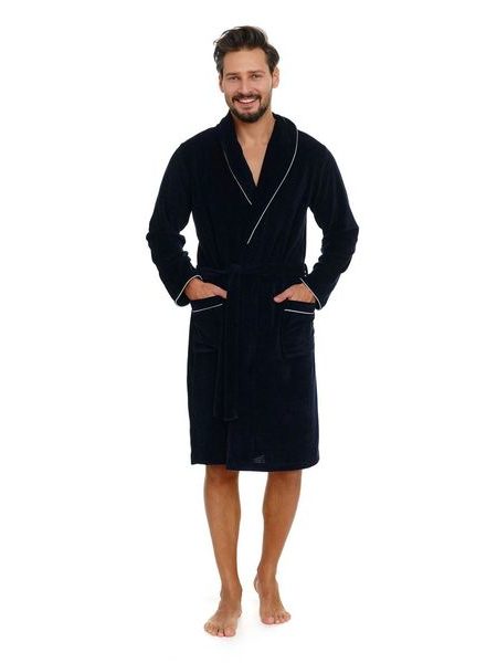 Pánský župan 6063 dark blue