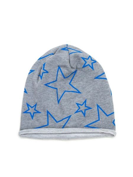 Čepice beanie s hvězdami modrá