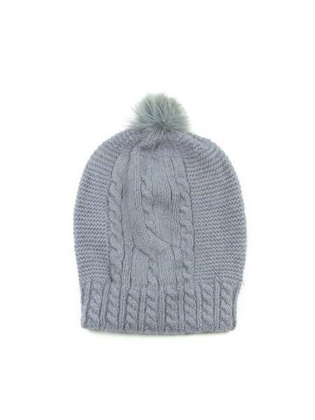 Krásná angorská čepice šedá