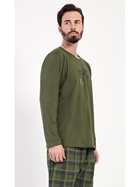 Pánské pyžamo dlouhé Sunshine paradise - khaki