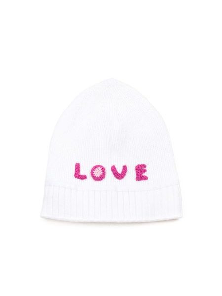 Dětská čepice love bílá