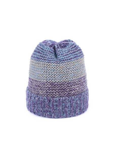 Pletená čepice, fialová