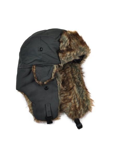 Dámská kožíšková ušanka šedá