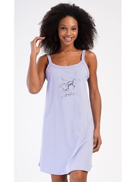Dámská noční košile na ramínka Adriana - světle fialová