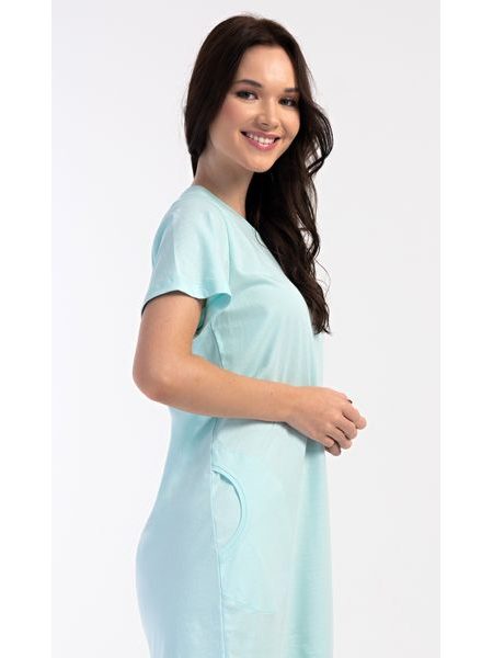 Dámské domácí šaty s krátkým rukávem Wonderful - mentolová