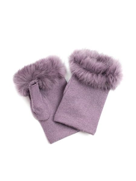 Rukavice s kožešinkou hnědé