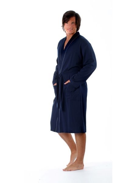 Pánský 3/4 kimono župan HENRI tmavě modrá