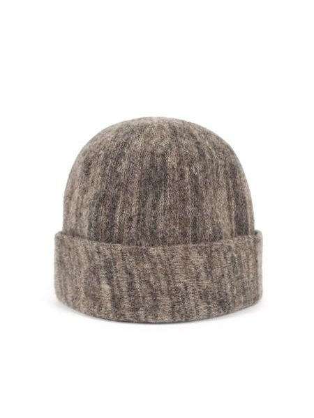 Elegantní zimní vlněná čepice šedo-modrá