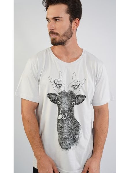 Pánské pyžamo šortky Jelen - šedá