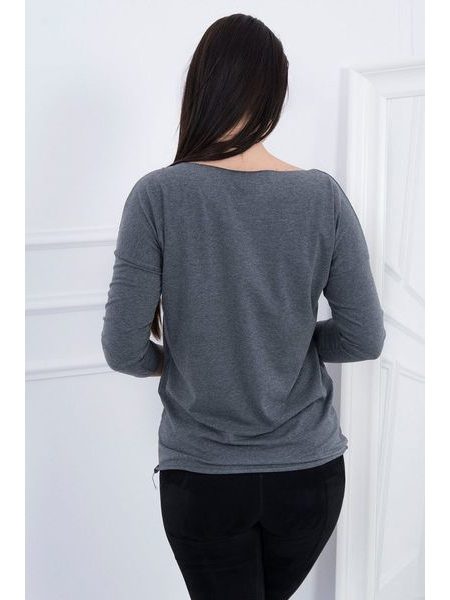 Tričko Casual tmavě šedá melanž