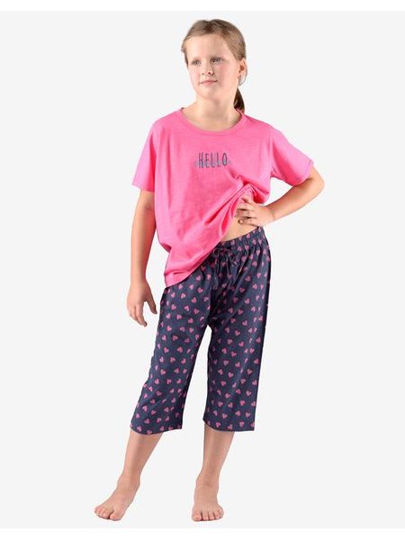 GINA dětské pyžamo ¾ dívčí 29010P - purpurová lékořice