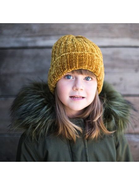 Dětská teplá zimní čepice starorůžová