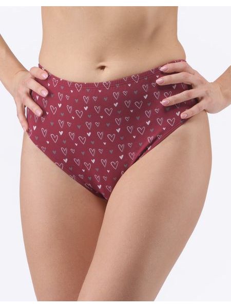 GINA dámské kalhotky klasické ve větších velikostech, větší velikosti, šité, s potiskem 11094P - bílá tm. šedá
