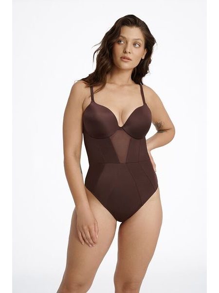 Dámské push-up body Influensa hnědé