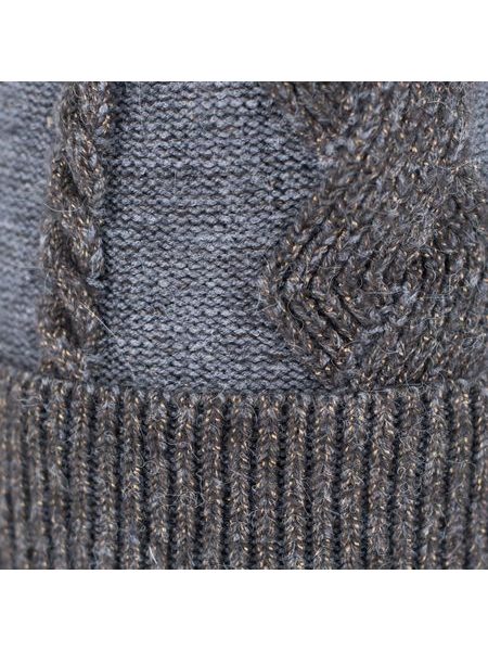 Čepice s fluffy bambulí modrá