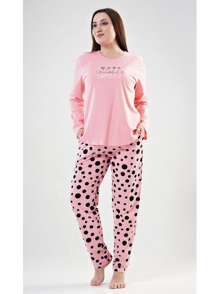 Dámské pyžamo dlouhé Simona - šedá