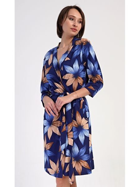 Dámský župan krátký Sarah - tmavě modrá