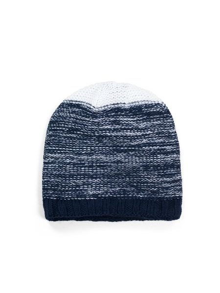 Klasická melanžová čepice modrá