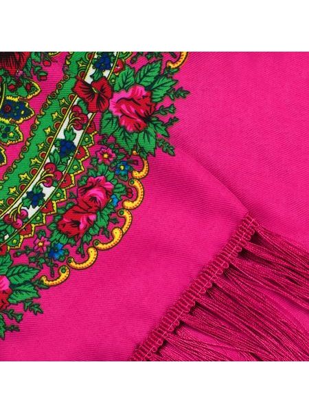 Šedý folkový šátek s dlouhými třásněmi