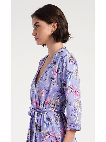 Dámský župan krátký Alžběta - modrošedá