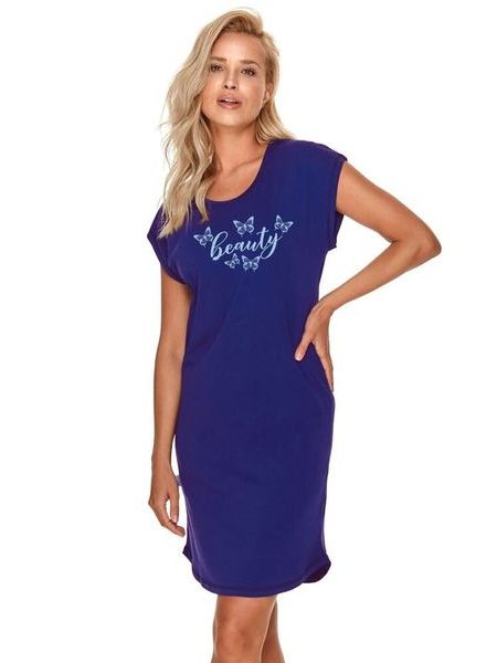 Dámská košilka Dagmar modrá s motýly