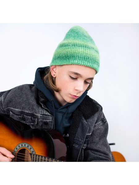 Teplá čepice na zimu modrá