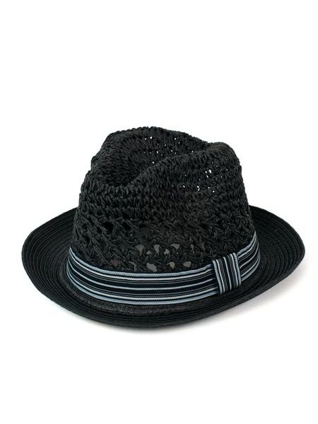 Černý měkký trilby klobouk