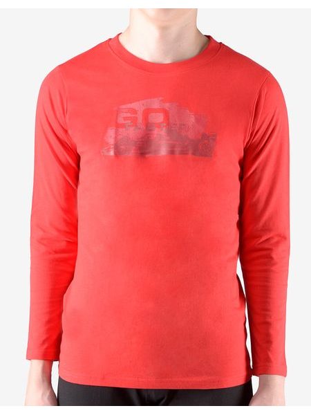 GINA dětské pyžamo dlouhé chlapecké 69003P - červená černá