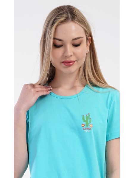 Dámské pyžamo kapri Papoušek - tyrkysová