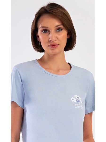 Dámské pyžamo kapri Nature - světle modrá