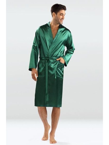 Pánský saténový župan Christian zelený