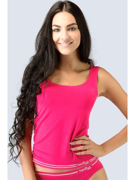 Dámské tílko bezešvé Bamboo 08020P - růžové