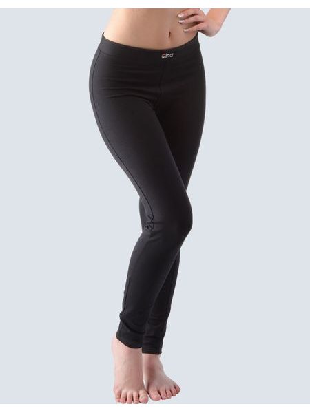 Dámské legíny dlouhé, šité, klasické, jednobarevné 95000P - černá