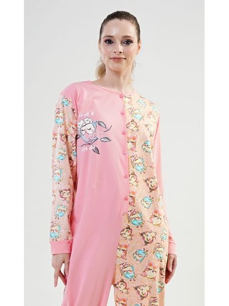 Dámský overal Sovičky - světle lososová