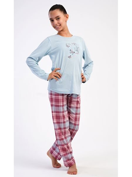 Dětské pyžamo dlouhé Charlotte - světle modrá