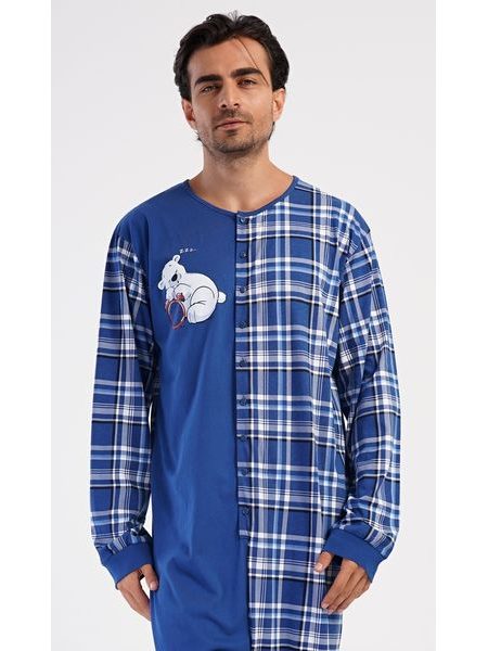 Pánský overal Méďa Ospalec - tmavě modrá