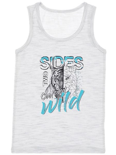 Chlapecký nátělník se širokými ramínky B sv. šedá