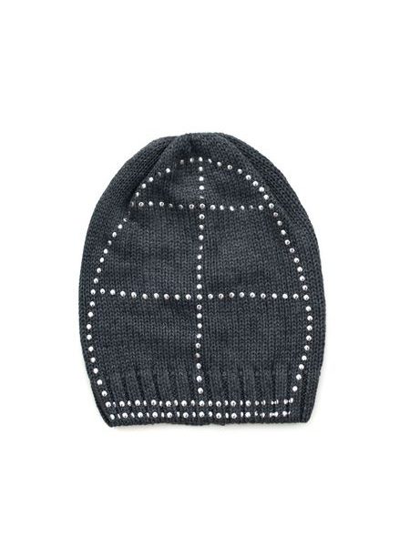 Čepice beanie Stříbrná nit šedá