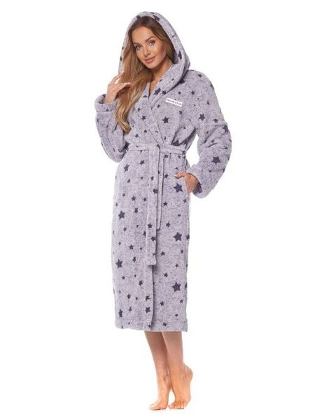 Dámský župan Dream Star II šedý dlouhý
