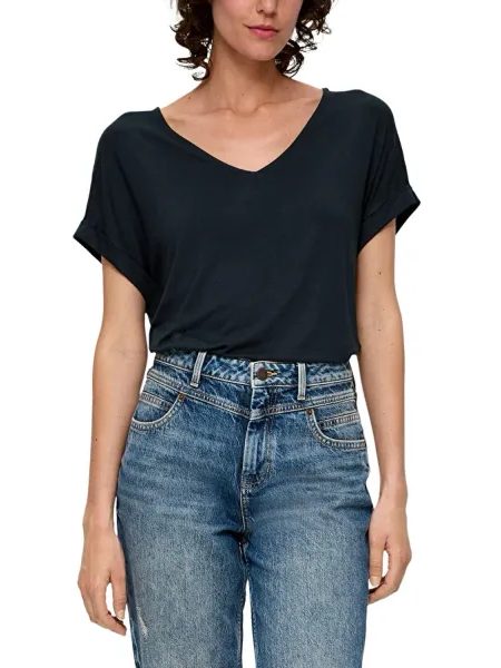Dámské tričko s krátkým rukávem s.Oliver černé