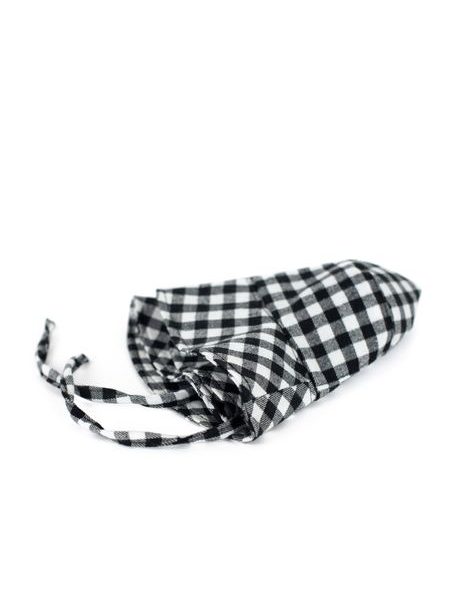 Bavlněný klobouk na léto - černobílý