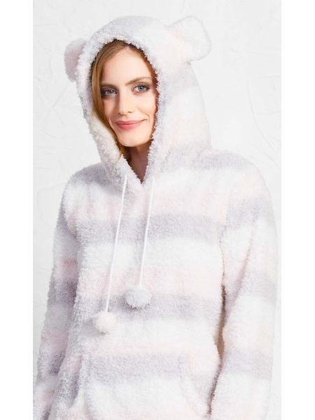 Dámská souprava s ponožkami Donna - šedá/růžová