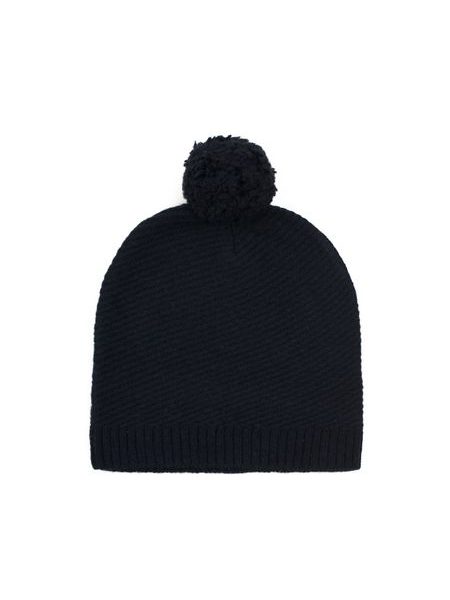 Tmavě modrá čepice s bambulí