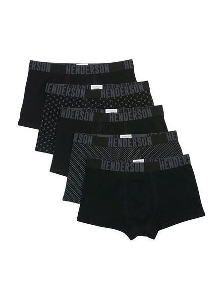 5 pack pánských boxerek Optic černé