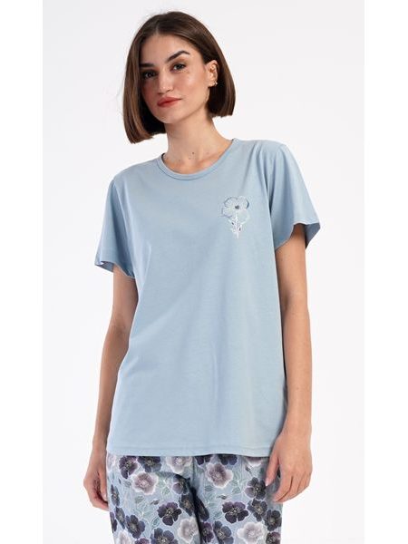 Dámské pyžamo kapri Agnes - šedá