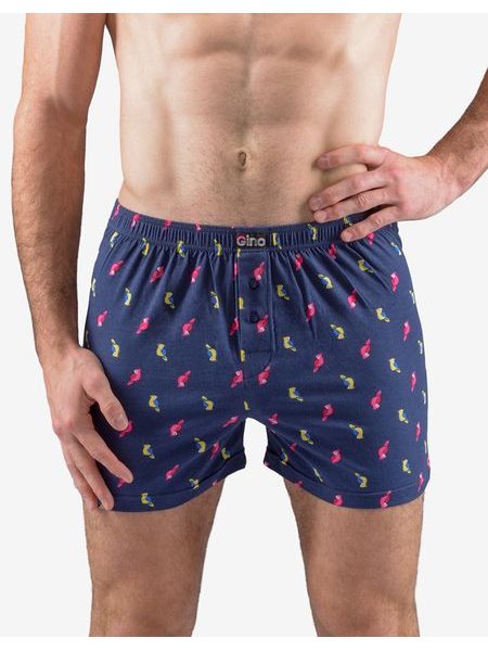 Pánské trenky volné, šité, s potiskem 75199P - lékořice šípková