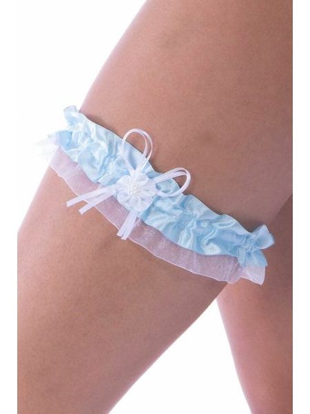 Svatební podvazek Dublin světle modrý