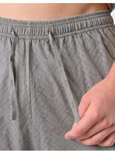 Pánské pyžamo krátké, šité, s potiskem 79194 - šedá peprmint