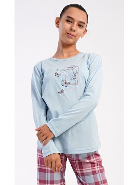 Dětské pyžamo dlouhé Charlotte - světle modrá