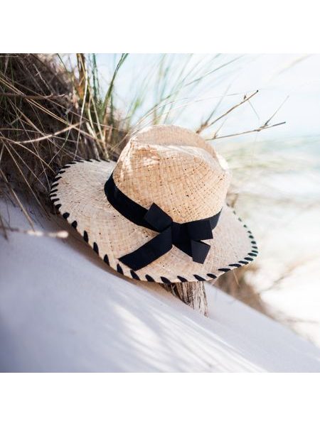 Klobouk letní dámský s černou mašlí